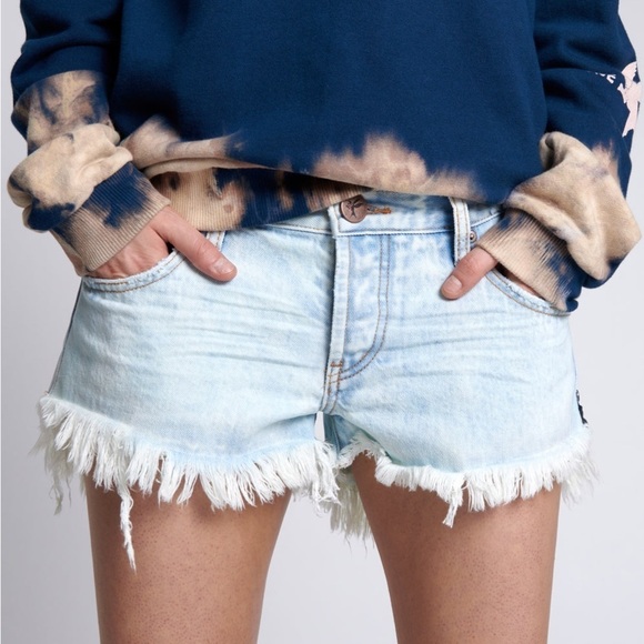 One Teaspoon Pants - One Teaspoon FLORENCE DUKES LOW WAIST MINI DENIM SHORTS, size 28